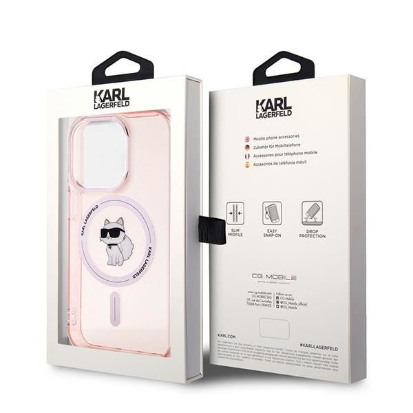 Karl Lagerfeld KLHMP14LHFCCNOP Apple iPhone 14 Pro hardcase IML Choupette MagSafe pink