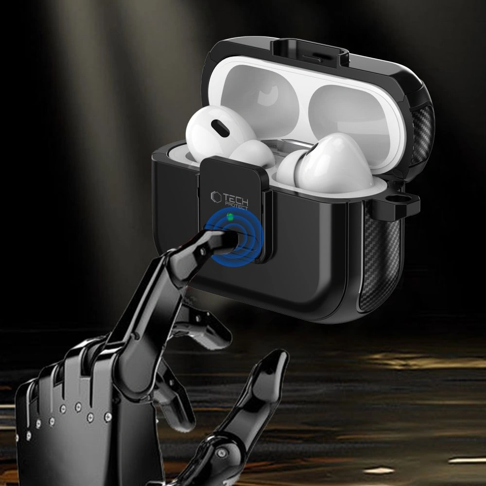 Tech-Protect Defender Hook MagSafe Apple AirPods Pro 1 / 2 Black
