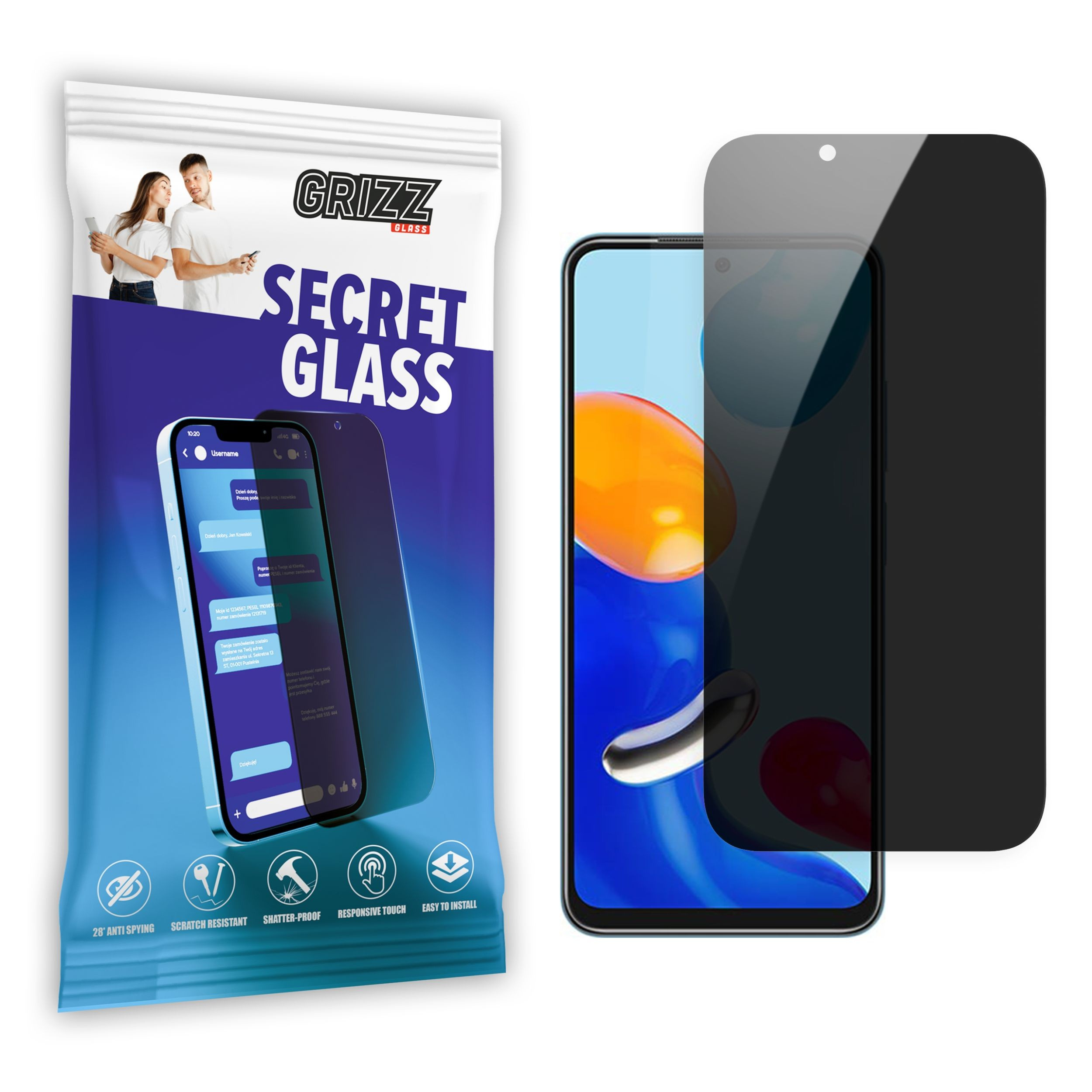GrizzGlass SecretGlass Xiaomi Redmi Note 11T Pro+