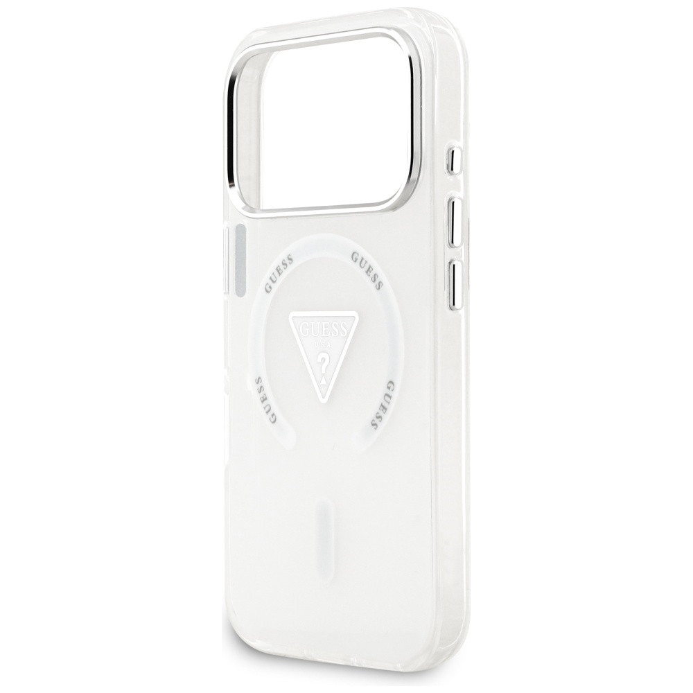 Etui Guess IML Gradient Triangle Logo MagSafe do Apple iPhone 17 Pro przezroczysty