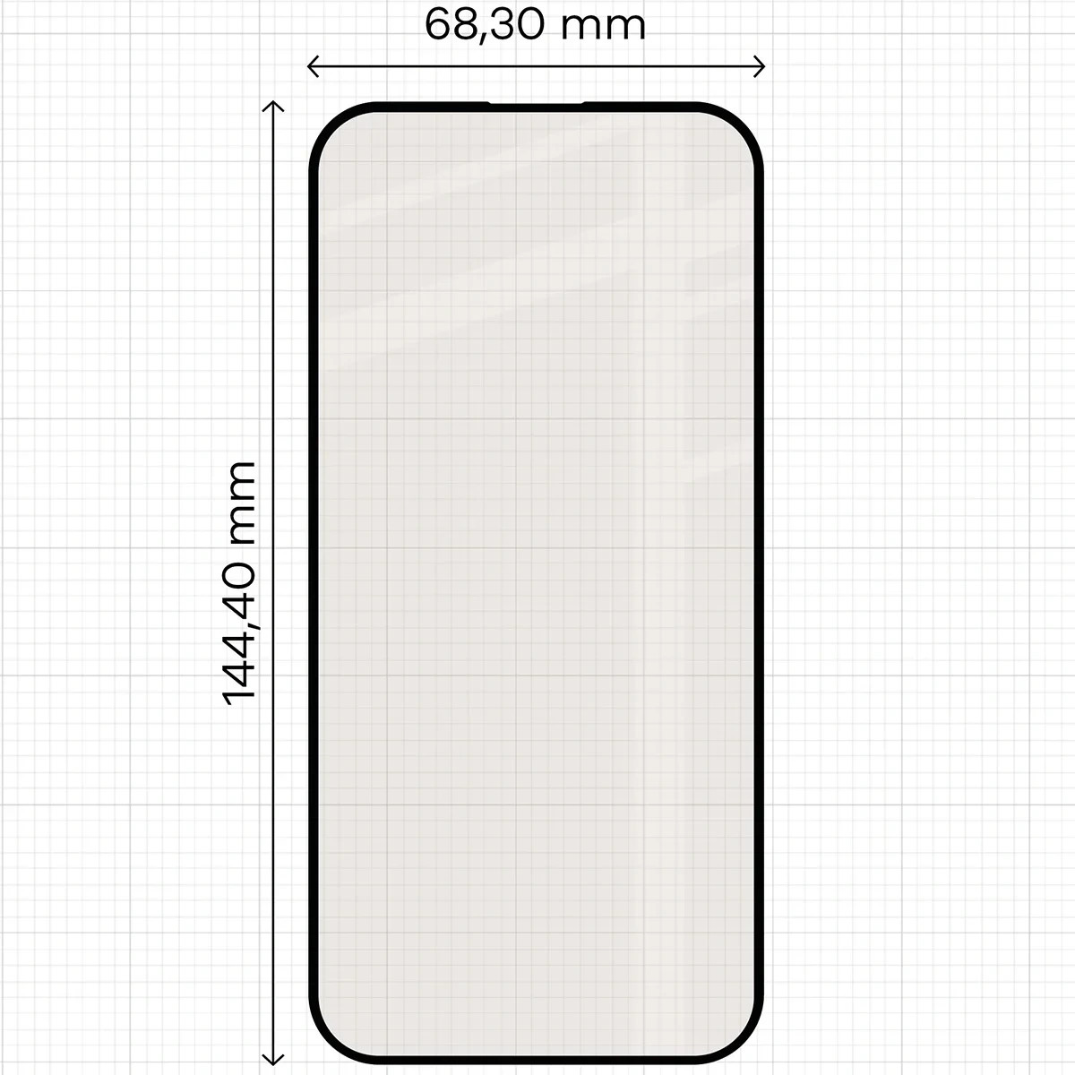 Matowe szkło hartowane Bizon Glass Matte Duo do Apple iPhone 15 / 16, czarna ramka [2 PACK]
