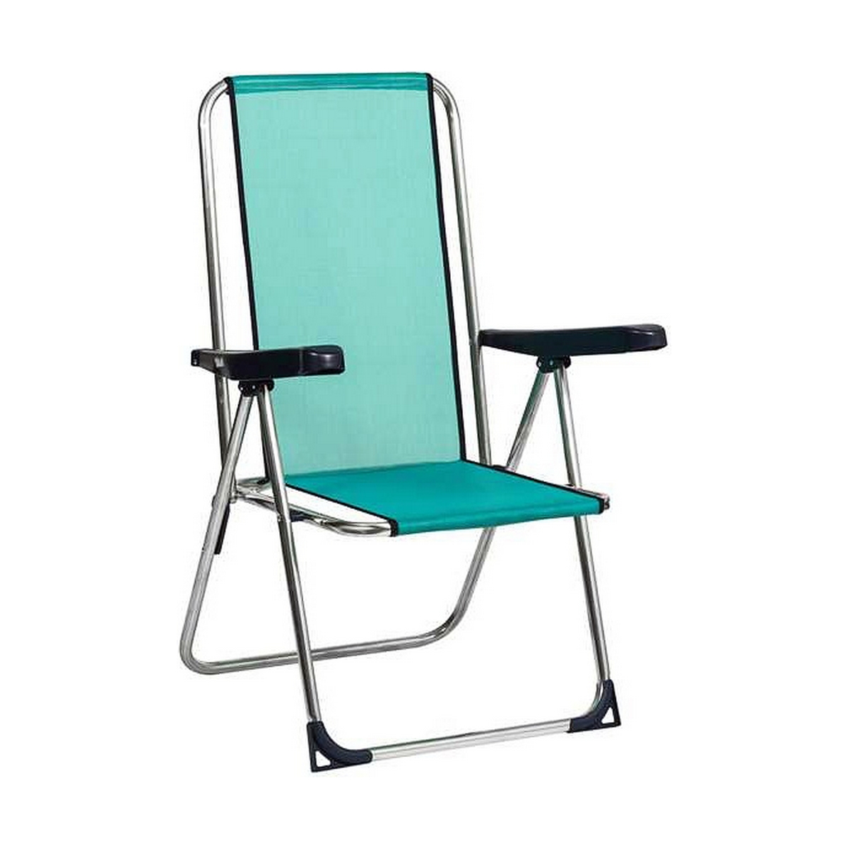 Beach Chair Alco 63 x 101 x 65 cm Aluminium Green Multi-position