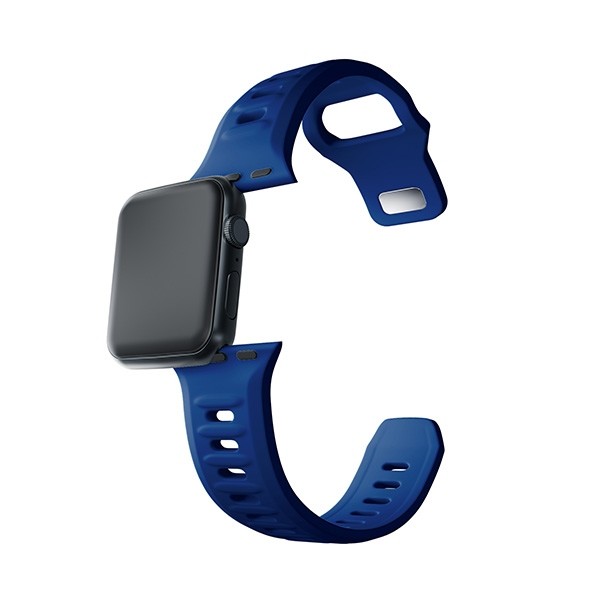 3MK Silicone Watch Strap Apple Watch 4/5/6/7/8/9/SE/Ultra 42/44/45/49mm blue
