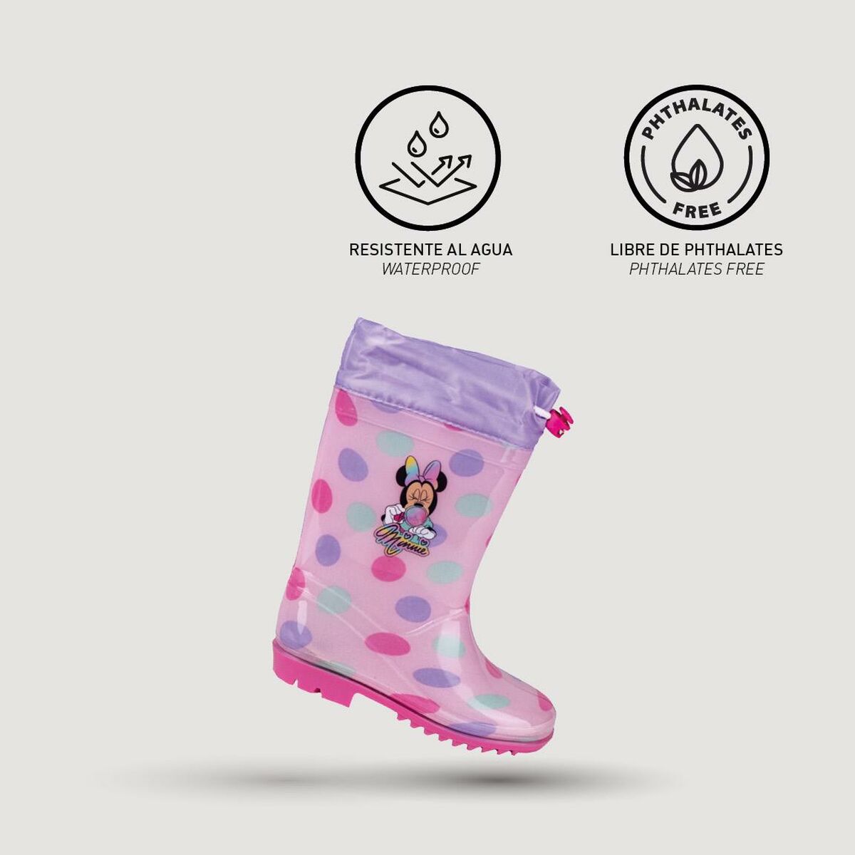 Children's Water Boots Minnie Mouse Pink