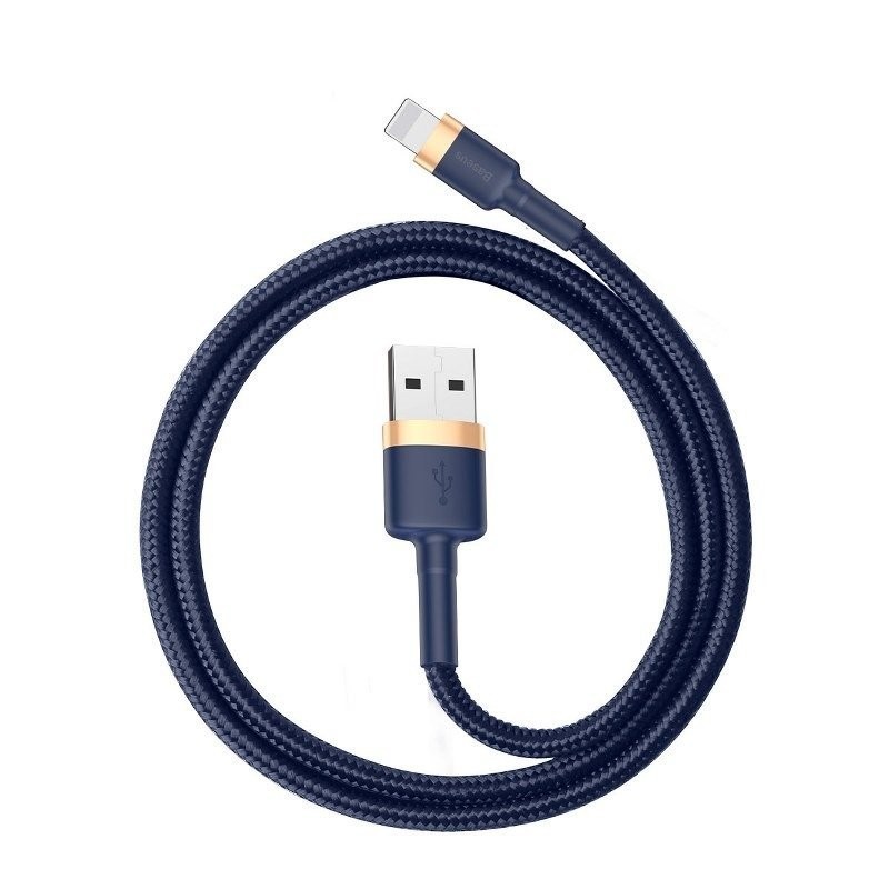 Cable USB Lightning  Baseus Cafule 1.5A 2m Gold&Blue