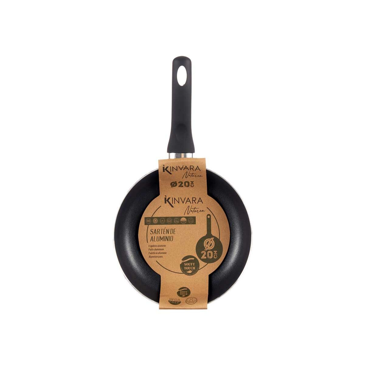 Pan 20 cm Green Aluminium (6 Units)