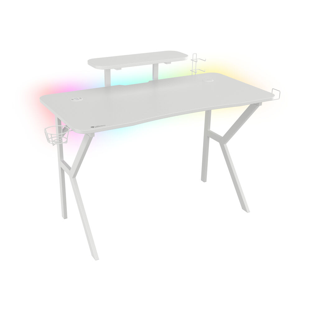 Table Gaming Genesis Holm 320 RGB White MDF Wood