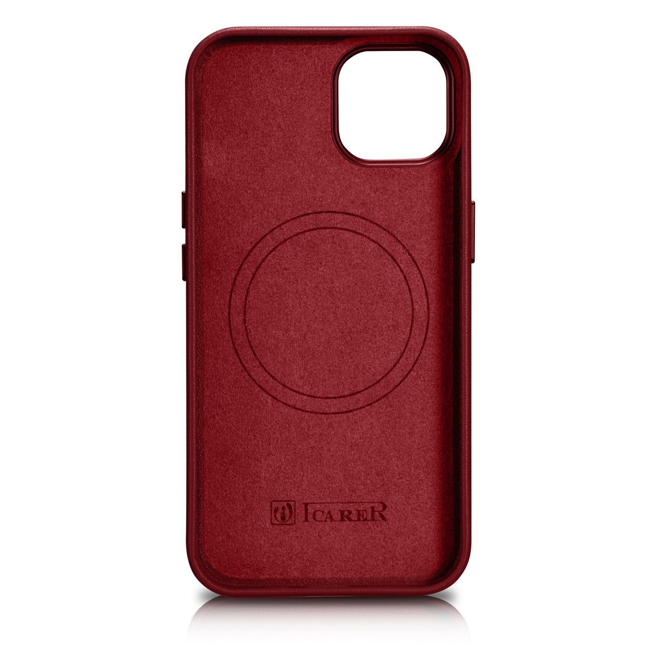 iCarer Case Leather MagSafe Apple iPhone 14 Plus red