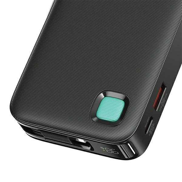 USAMS Powerbank + retractable Lightning cable 10000 mAh PD 20W Fast Charge XY Series purple