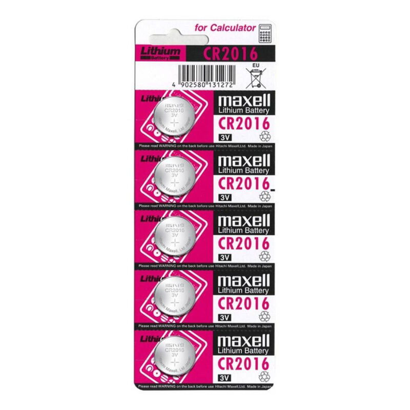 MAXELL BATTERY LITIO CR2016 3V 5UDS