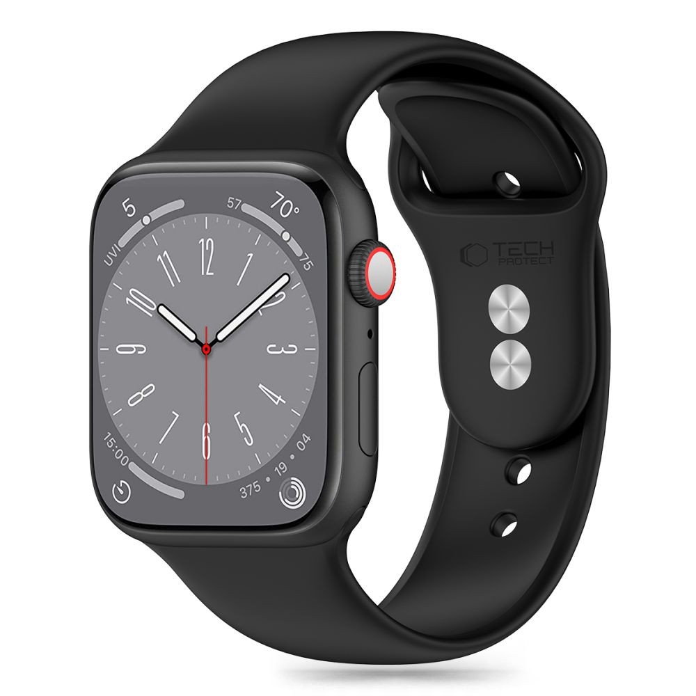 Tech-Protect Silicone Apple Watch 4/5/6/7/8/9/SE / Ultra 1/2 42/44/45/49mm Black