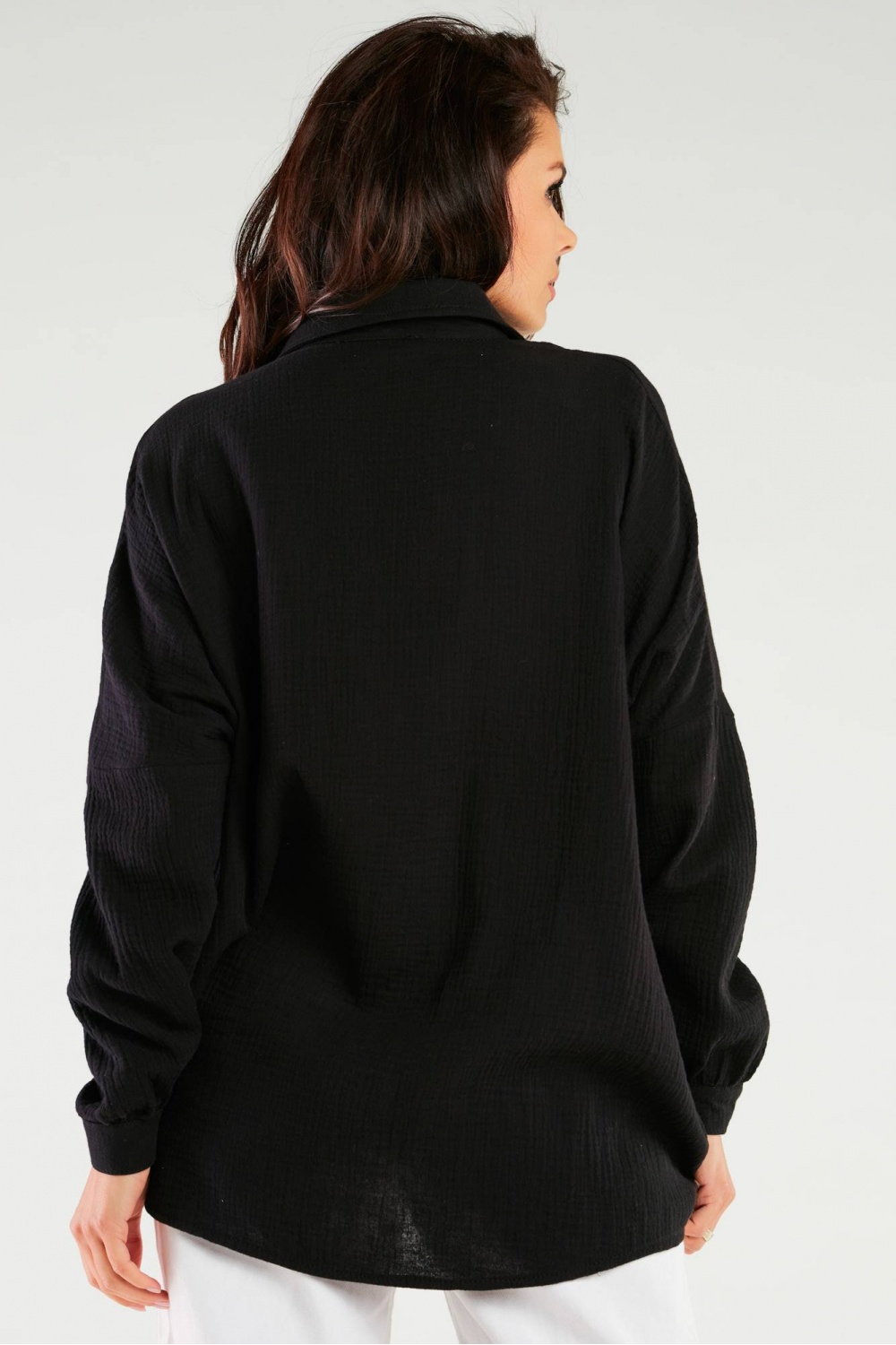 Langarm Hemd model 166828 Infinite You schwarz Damen