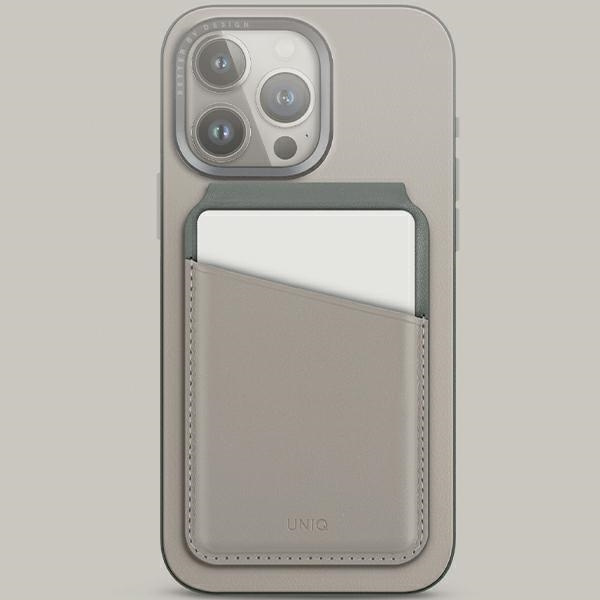 UNIQ Lyden DS RFID magnetic wallet with stand function ivory-lichen green