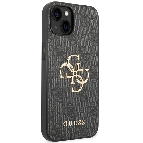 Guess GUHCP15S4GMGGR Apple iPhone 15 hardcase 4G Big Metal Logo grey