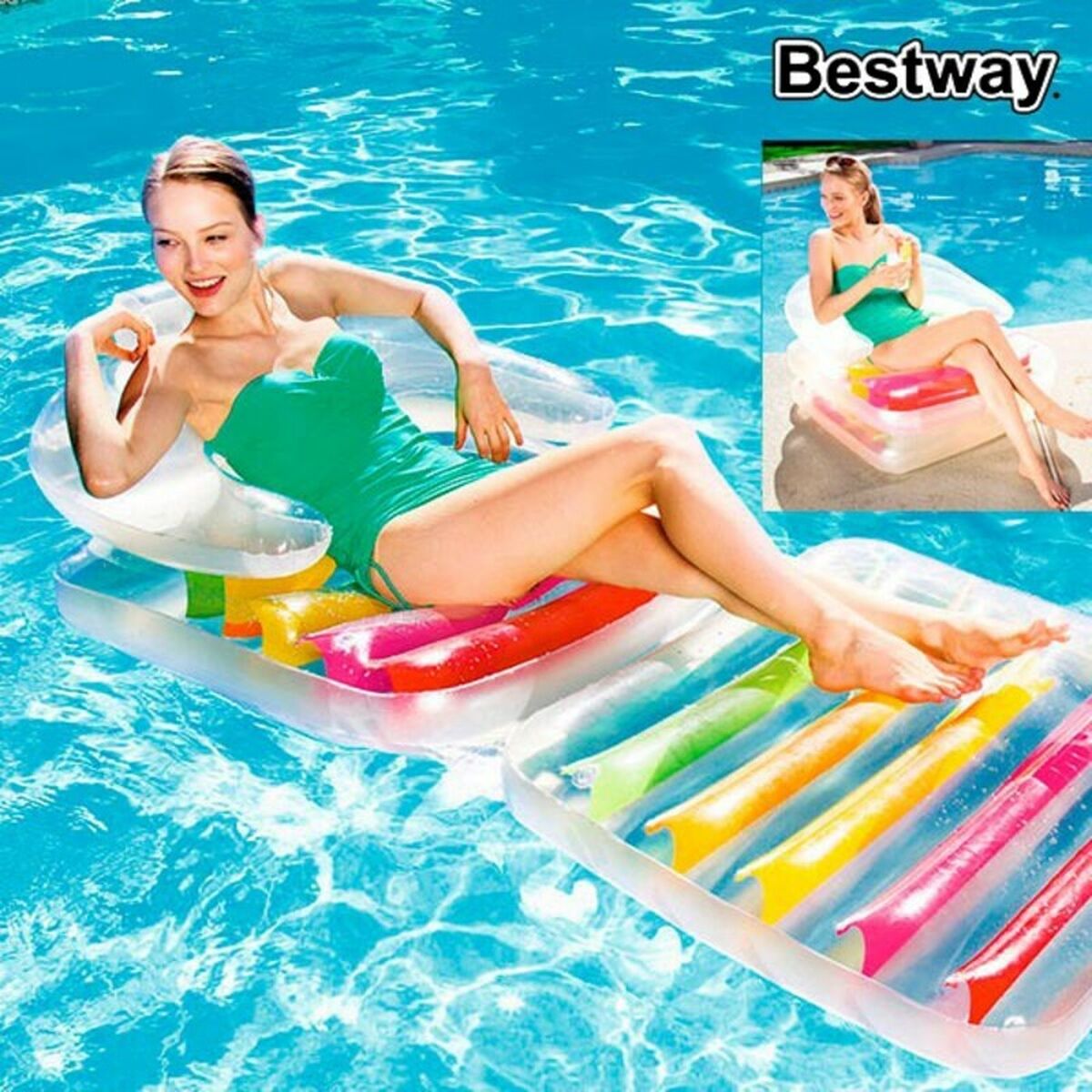 Inflatable Pool Chair Bestway 201 x 89 cm