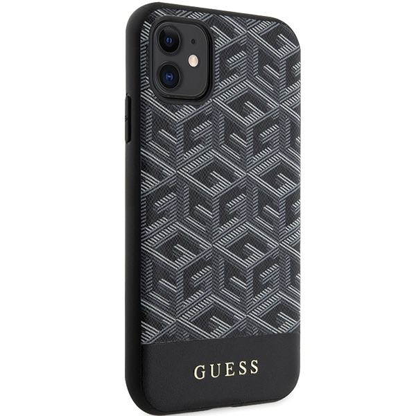 Guess GUHMN61HGCFSEK Apple iPhone 11/XR black hardcase GCube Stripes MagSafe