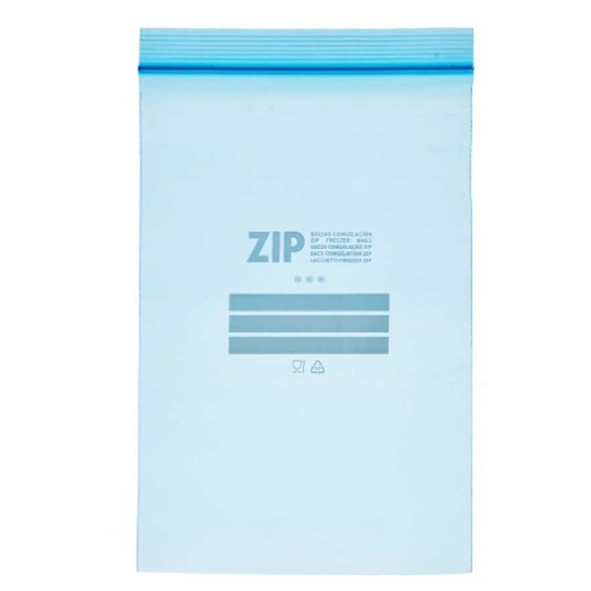 Reusable Food Bag Set ziplock 17 x 25 cm Blue Polyethylene (20 Units)