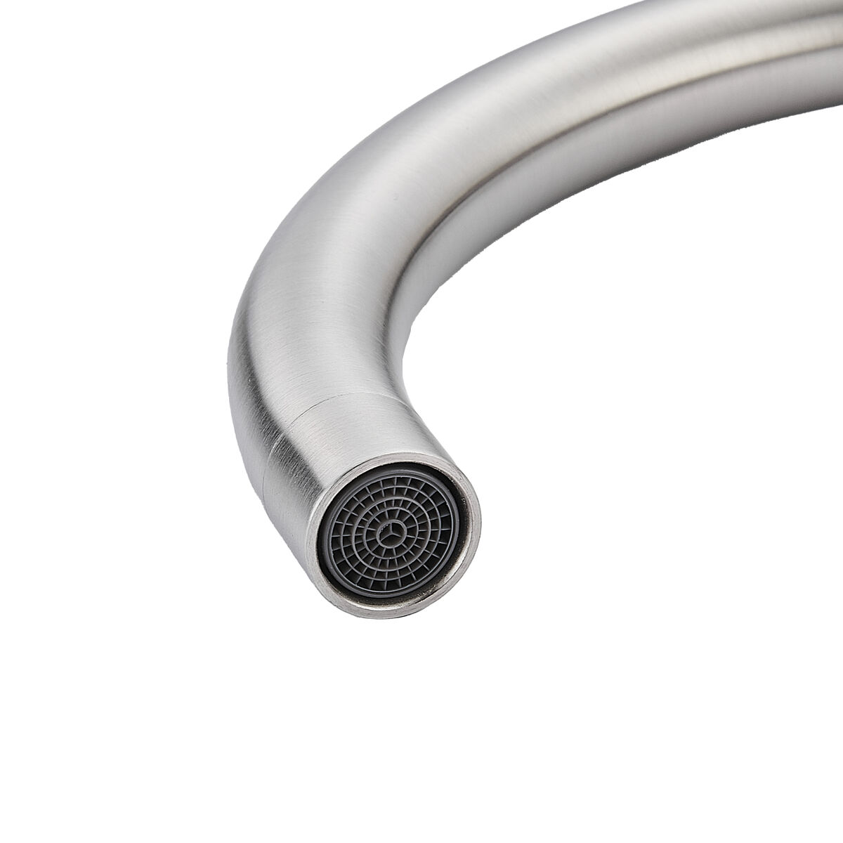 Mixer Tap Fontastock Grey Stainless steel Ceramic Zinc Alloy C-shaped