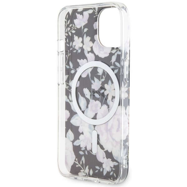 Guess GUHMP14MHCFWSK Apple iPhone 14 Plus black hardcase Flower MagSafe