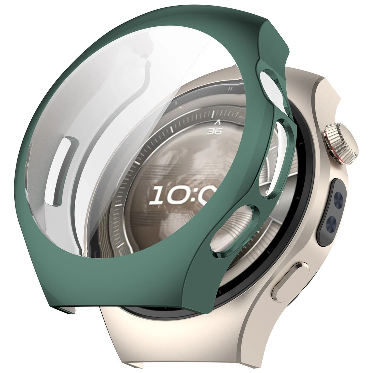 Etui z osłoną ekranu Bizon Case Watch Felipe do Huawei Watch 5 46mm zielone