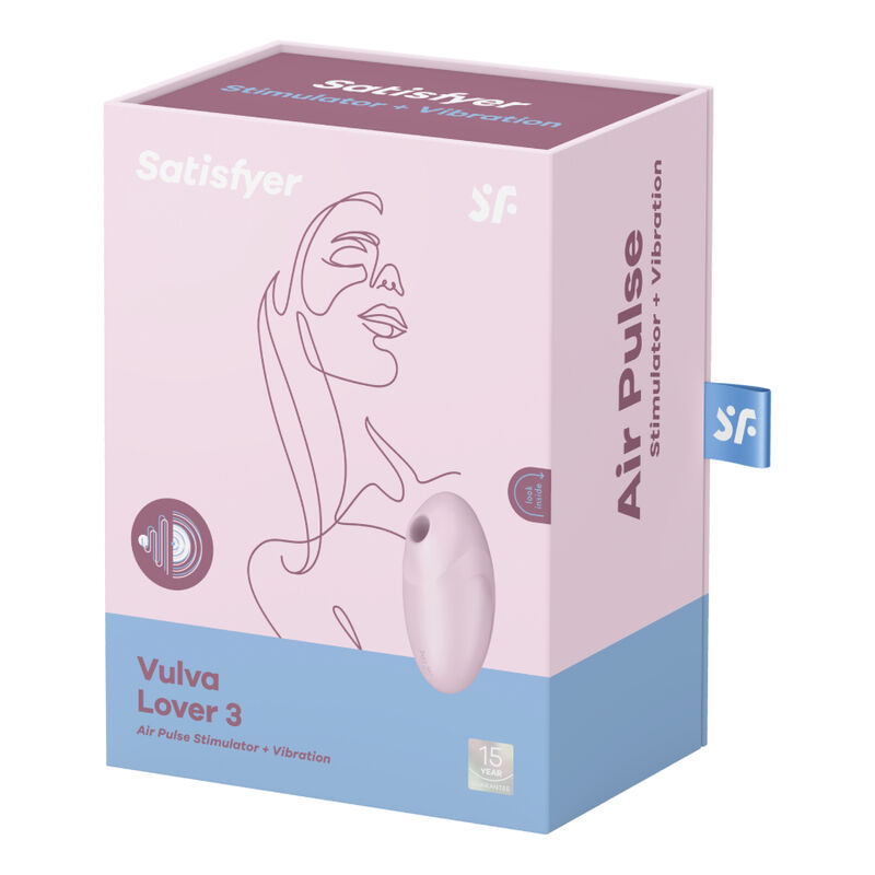 SATISFYER VULVA LOVER 3 AIR PULSE STIMULATOR & VIBRATOR - PINK