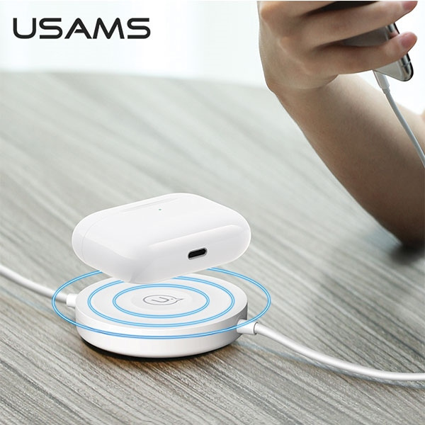 USAMS Wireless Charger US-CC096 10W z kablem Lightning black CC96WH01