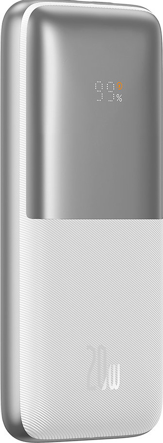 Baseus Bipow Pro powerbank 10000mAh 20W 2x USB-A + USB-C + USB 3A 0.3m cable white