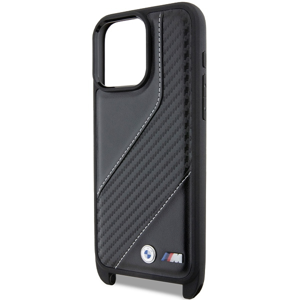 BMW BMHCP15L23PSCCK Apple iPhone 15 Pro hardcase M Edition Carbon Stripe & Strap black