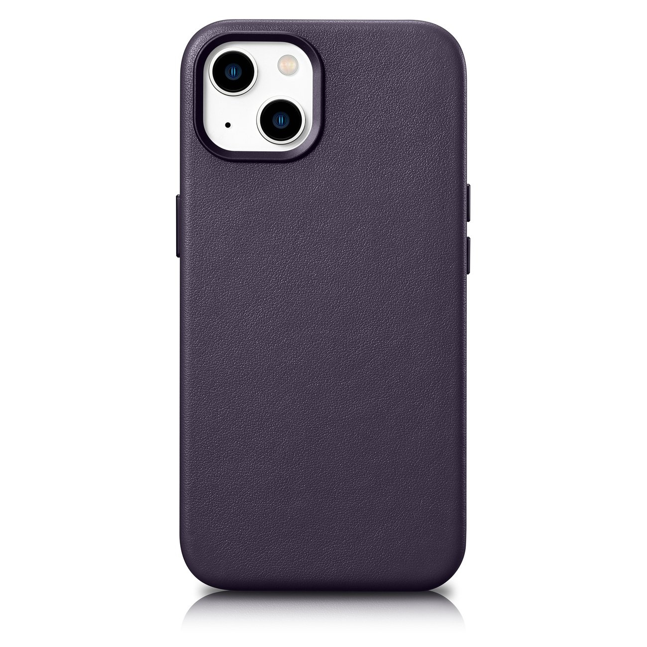 iCarer Case Leather MagSafe Apple iPhone 14 Plus dark purple
