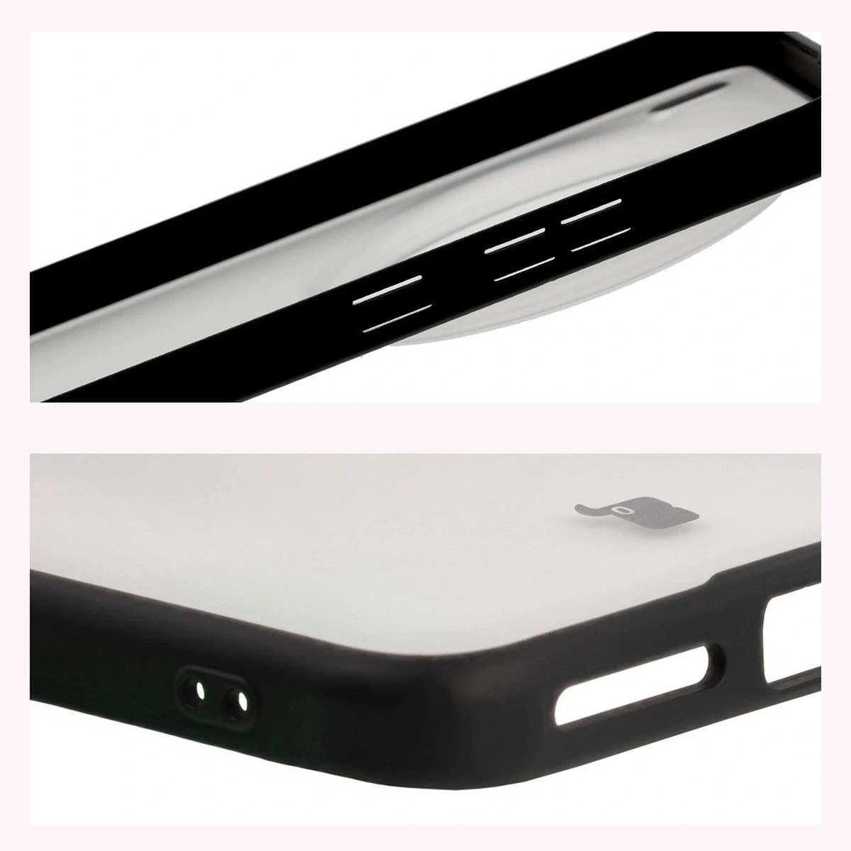 Etui Bizon Case Angelo do Vivo X200 Pro przydymione z czarną ramką