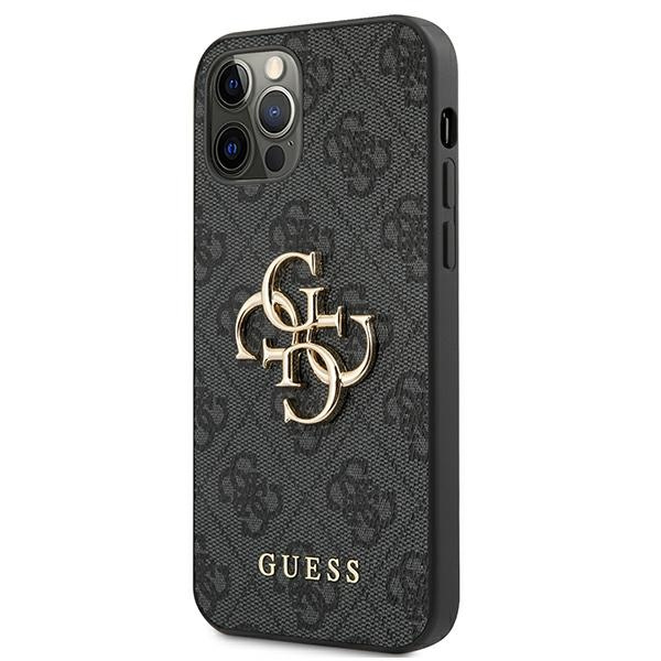 Guess GUHCP12M4GMGGR Apple iPhone 12/12 Pro grey hardcase 4G Big Metal Logo