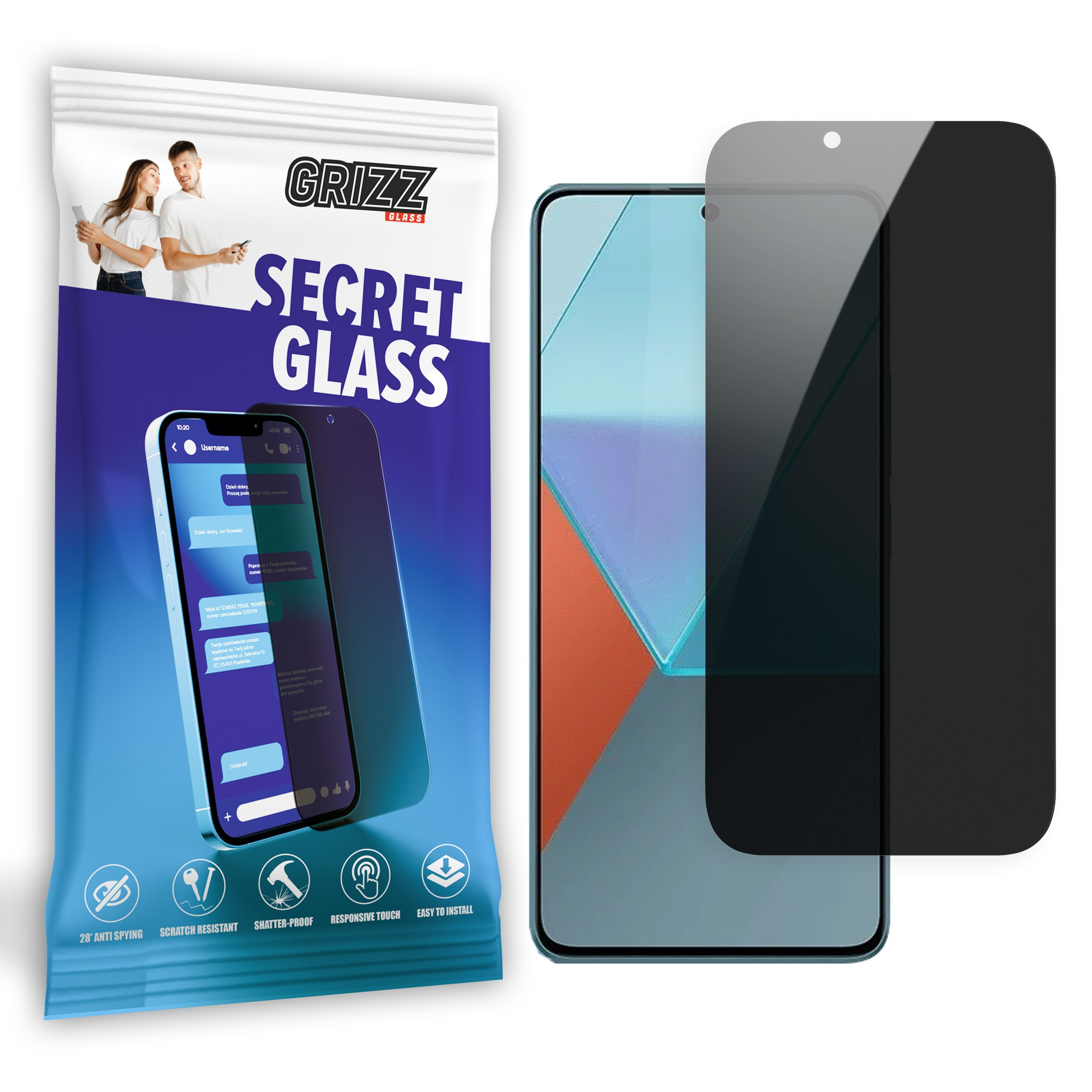 GrizzGlass SecretGlass Xiaomi Redmi Note 13 Pro