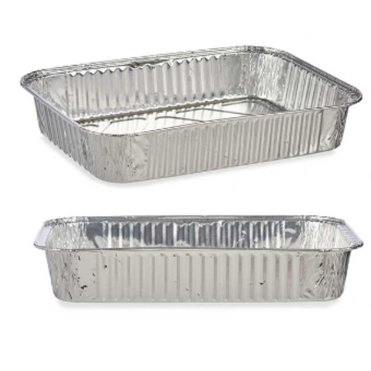 Set of trays Aluminium 31,5 x 20,5 x 5,8 cm 4 Pieces (12 Units)