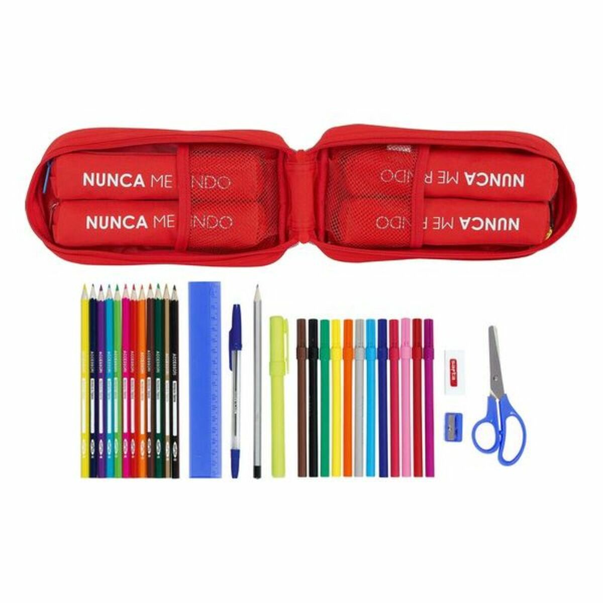 Backpack Pencil Case Sevilla Fútbol Club Red (33 Pieces)