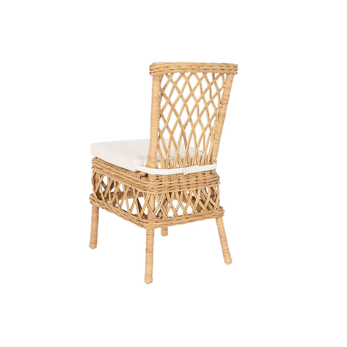 Chair DKD Home Decor White Natural Rattan 45 x 55 x 85 cm