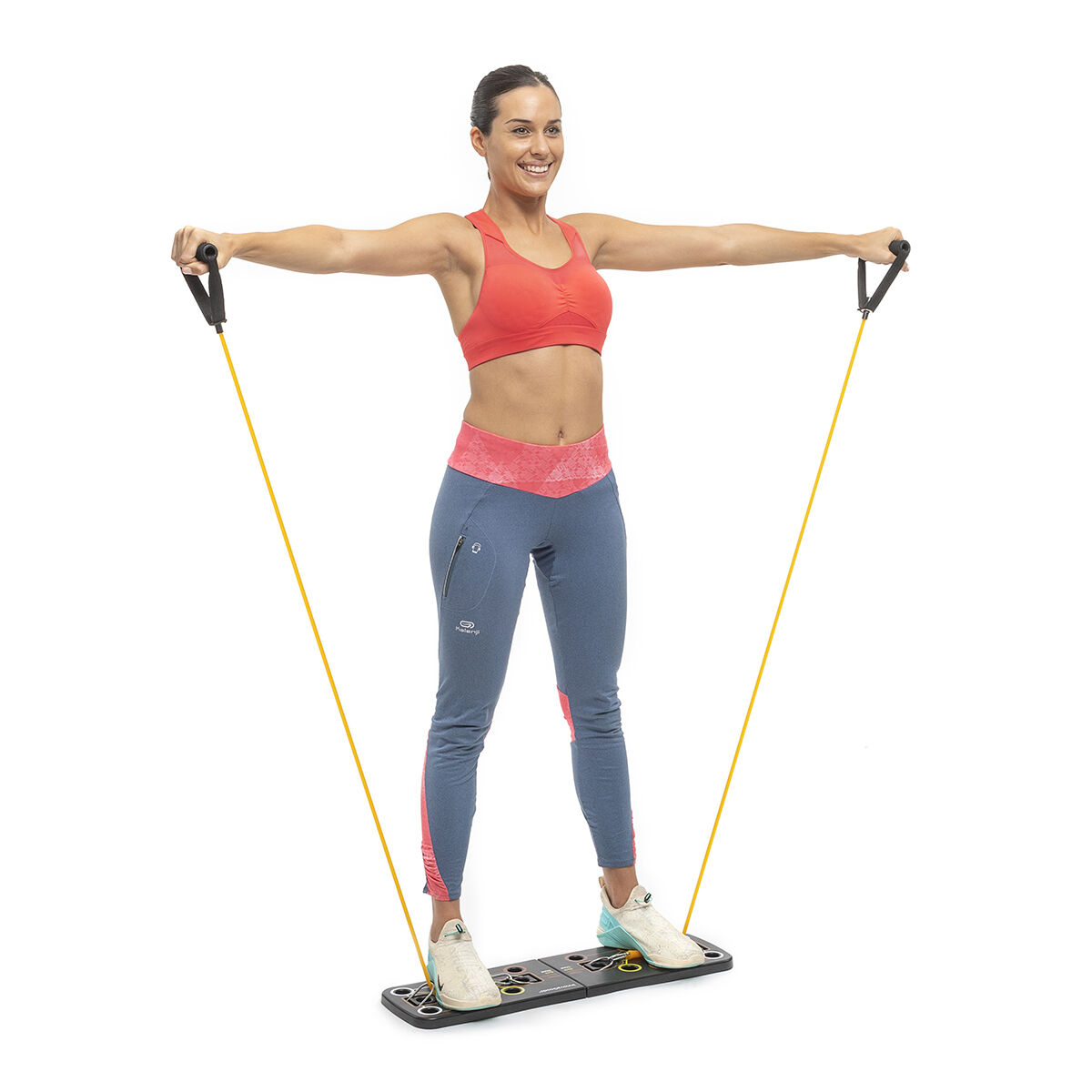 Push-Up Board with Resistance Bands and Exercise Guide Pulsher InnovaGoods