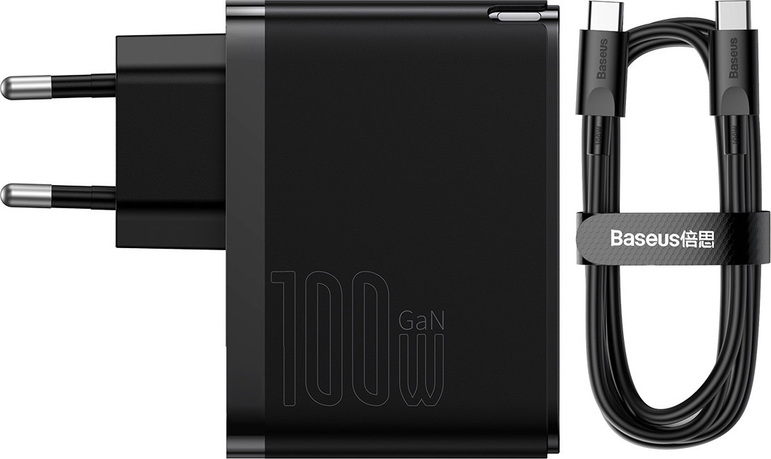 Baseus GaN5 Pro Wall Charger USB-C/USB 100W PD 3.0 QC4 .0+ AFC black