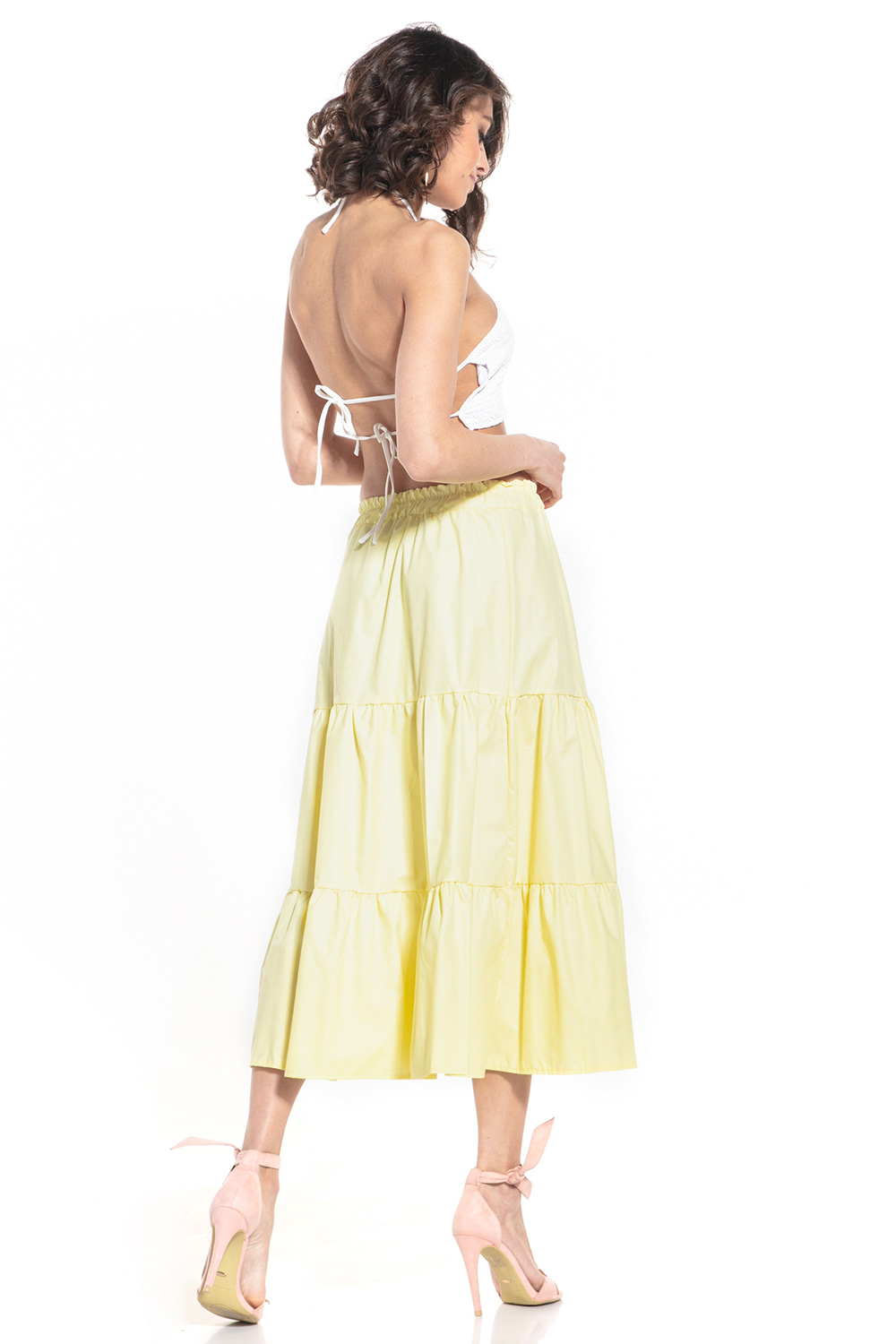 Long skirt model 152906 Tessita yellow Ladies