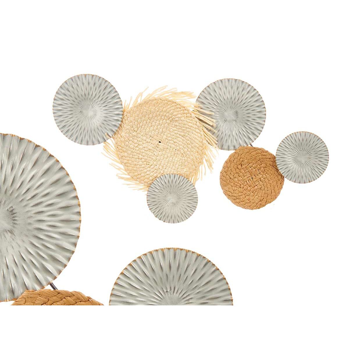 Wall Decoration GiftDecor 23SMB1537 Brown Grey Metal 76,8 x 4,4 x 50,2 cm (4 Units)