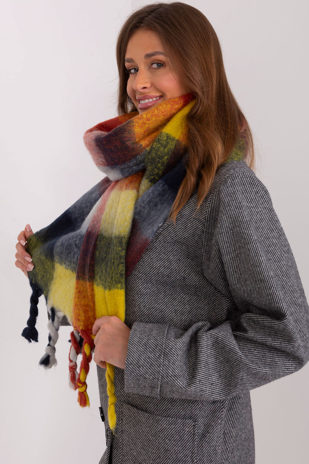  Shawl model 191705 AT  yellow