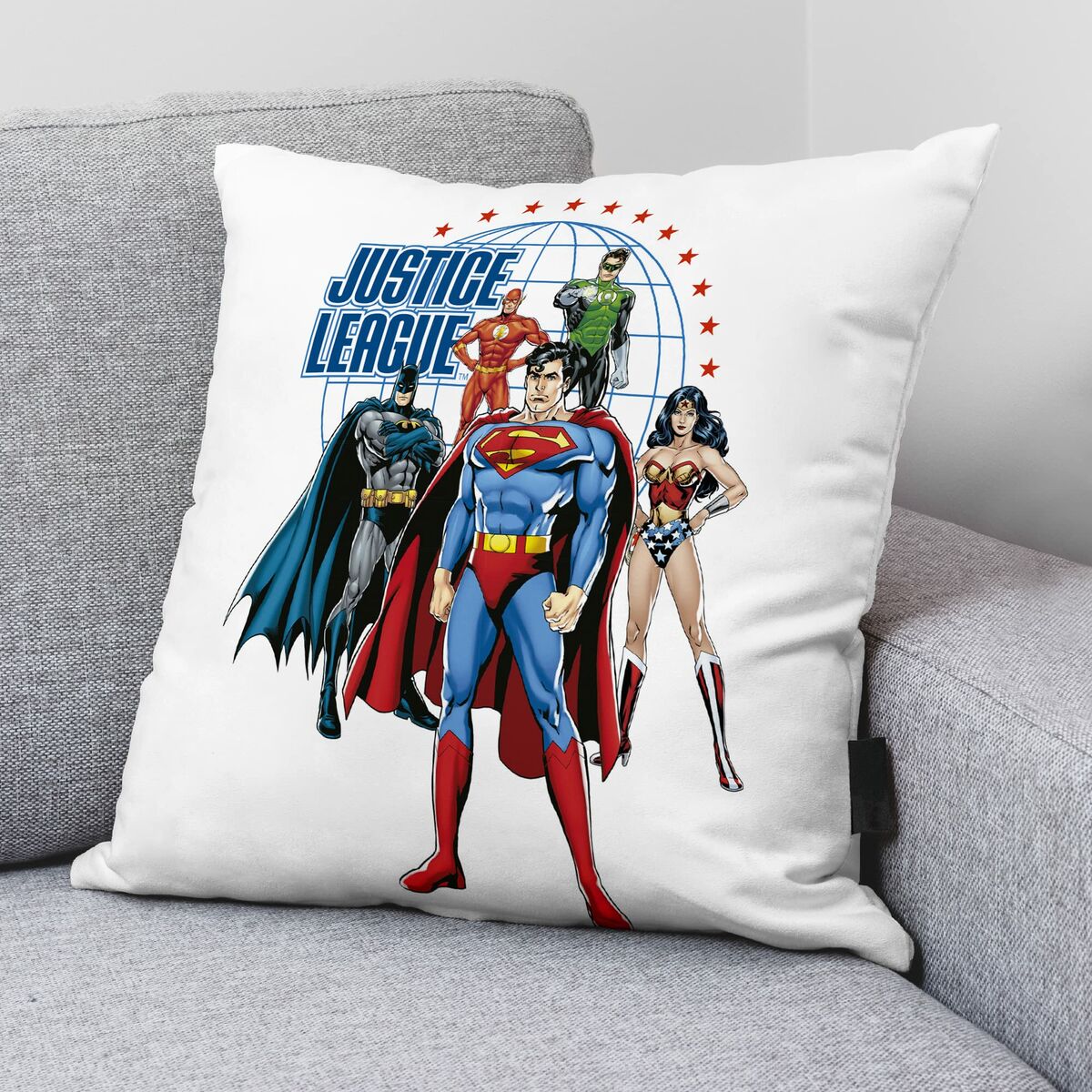 Cushion cover Justice League White 45 x 45 cm