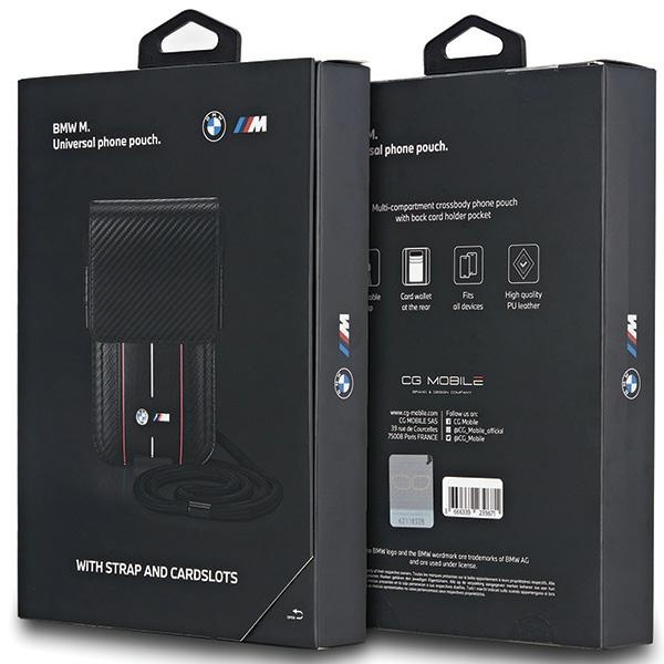 BMW BMPSP15XMSCAKR Wallet Bag Carbon Red Stripes black