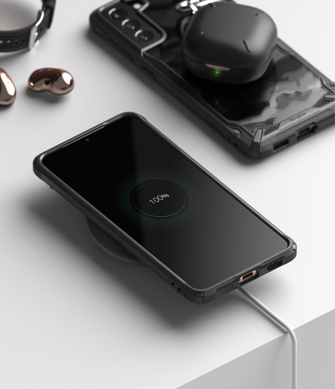 Ringke Fusion-X Design Samsung Galaxy S21+ Plus Camo (Moro) Black