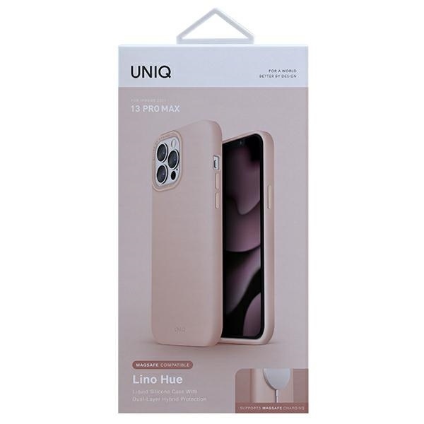 UNIQ Lino Hue MagSafe Apple iPhone 13 Pro Max blush pink