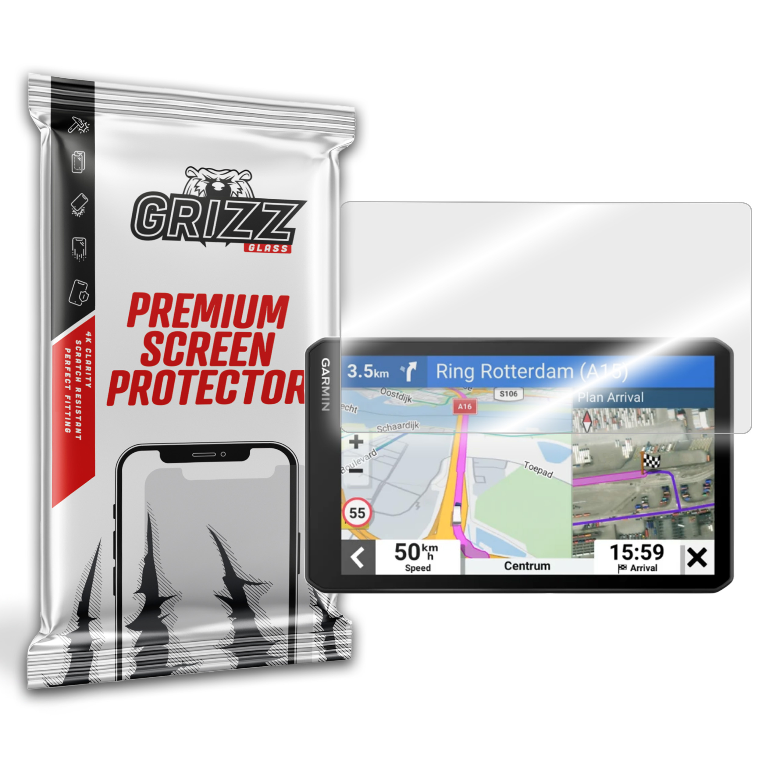 GrizzGlass HybridGlass Garmin dezl LGV710