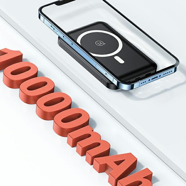 USAMS Powerbank PB64 10000mAh 20W QC3.0+PD Magnetic Wireless Fast Charge black 10KCD17301 (US-CD173)