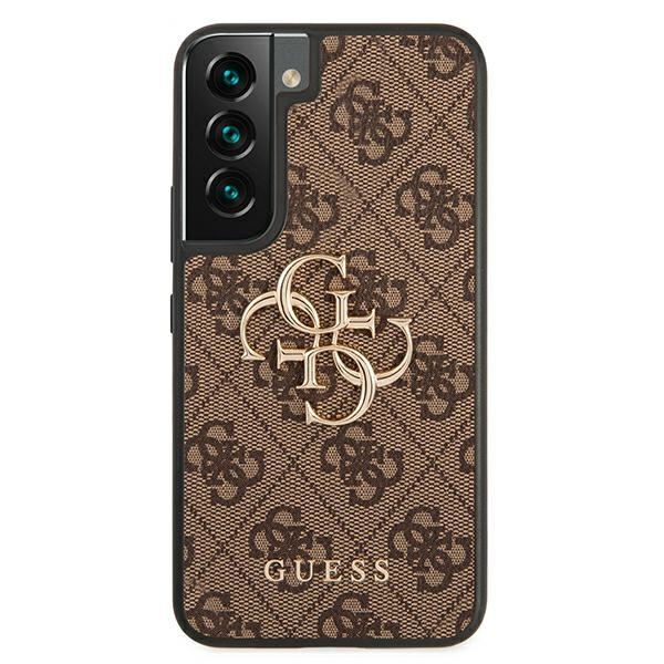 Guess GUHCS22S4GMGBR Samsung Galaxy S22 brown hardcase 4G Big Metal Logo