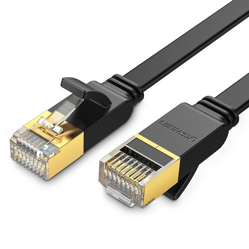 UGREEN NW106 Ethernet RJ45 Flat Cable, Cat.7, STP, 10m (black)