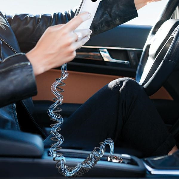 USAMS US-CC192 car charger 1xUSB-A 18W+1xUSB-C 30W + cable USB-C 30W PD+QC Fast Charge black