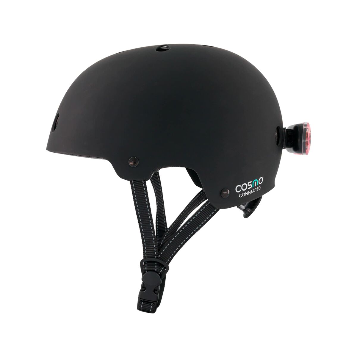 Adult's Cycling Helmet Cosmo Evasion Black S/M LED Light Matte back (Refurbished B)